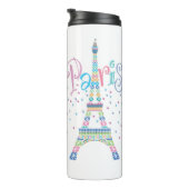 Eiffeltoren Confetti Thermal Tumbler Thermosbeker (Geroteerd rechts)