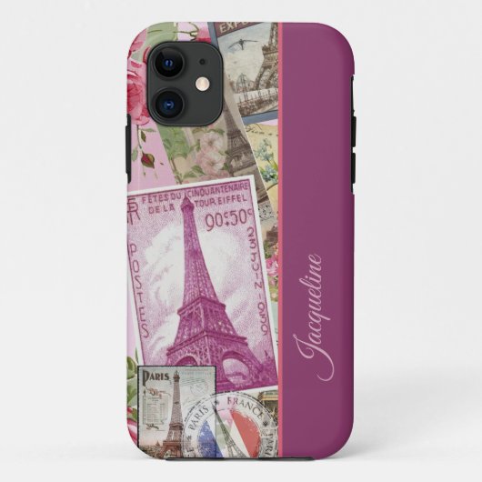 Eiffeltoren Coquette gepersonaliseerde telefoonhoe Case-Mate iPhone Case (Achterkant)