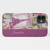 Eiffeltoren Coquette gepersonaliseerde telefoonhoe Case-Mate iPhone Case (Achterkant (horizontaal))