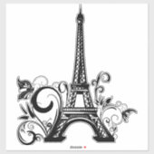 Eiffeltoren Custom-Cut Vinyl Sticker (Vel)