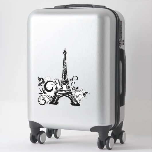 Eiffeltoren Custom-Cut Vinyl Sticker (Koffer)
