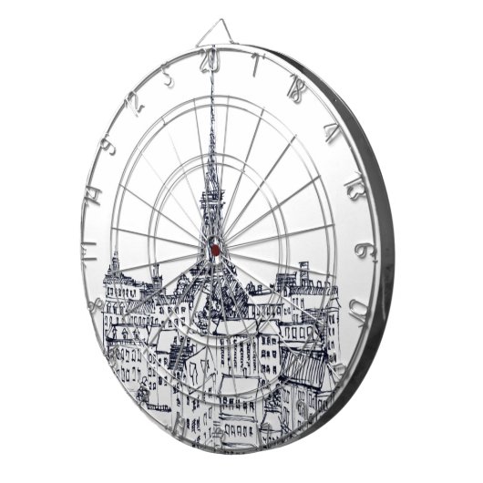 Eiffeltoren Dartbord (Voorkant Rechts)