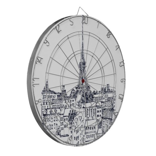 Eiffeltoren Dartbord (Voorkant Links)