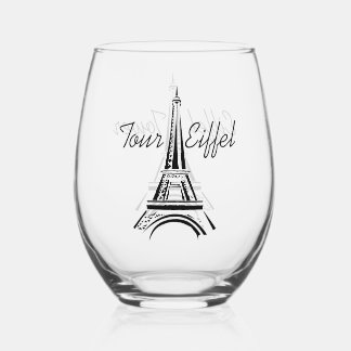 Eiffeltoren Design Stemless wijnglas Zonder Voet