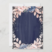 Eiffeltoren diamanten marineblauwe Rozen Quinceane Kaart (Achterkant)