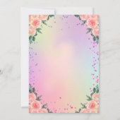 Eiffeltoren diamanten Rozen Holographic Sweet 16 Kaart (Achterkant)