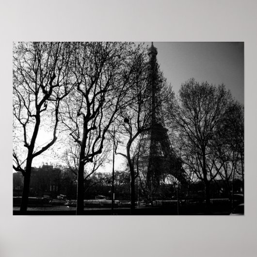 Eiffeltoren door de bomen Poster (Voorkant)