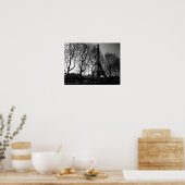 Eiffeltoren door de bomen Poster (Keuken)