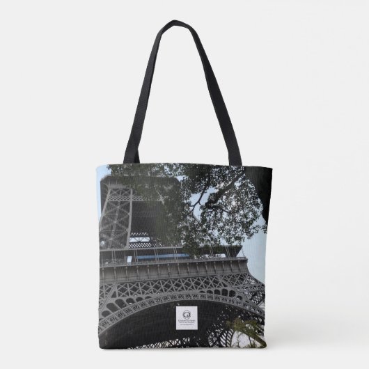 Eiffeltoren door de Canvas tas Trees (Achterkant)