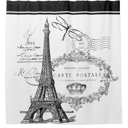 Eiffeltoren douchegordijn (Voorkant)