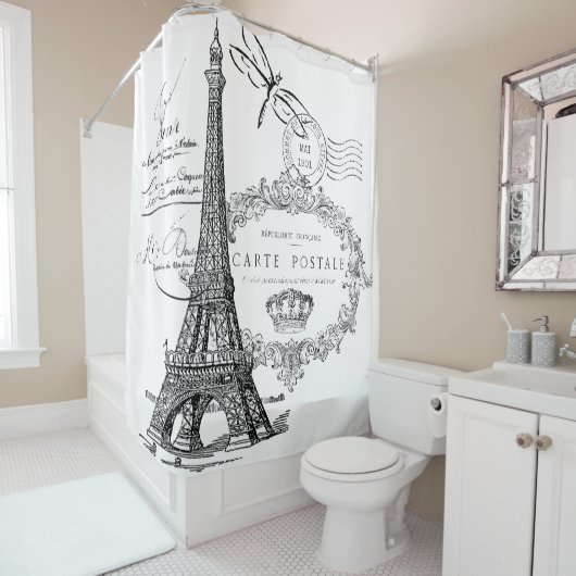 Eiffeltoren Douchegordijn (In situ)