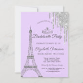 Eiffeltoren, druipend, Paarse vrijgezellenfeest  Kaart (Voorkant)