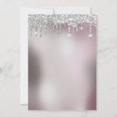 Eiffeltoren, druppelt Roos gouden metalen Quinceañ Kaart (Achterkant)