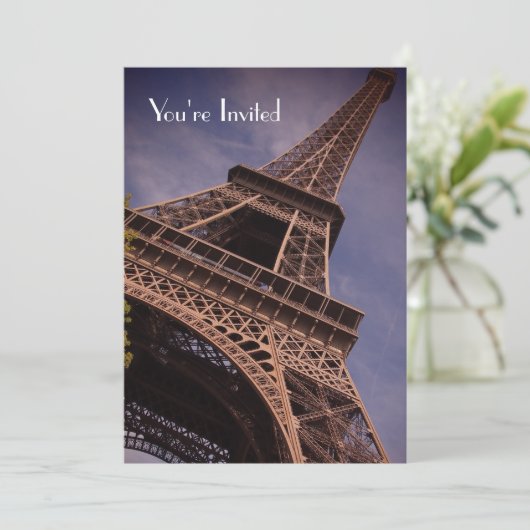 Eiffeltoren Een Franse innerlijke partij nodigt ui Kaart (Staand voorkant)