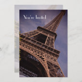 Eiffeltoren Een Franse innerlijke partij nodigt ui Kaart (Voorkant / Achterkant)