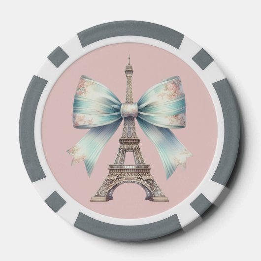Eiffeltoren en boog poker chip (Achterkant)