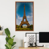 Eiffeltoren en Champ de Mars Poster (Thuiskantoor)