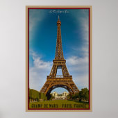 Eiffeltoren en Champ de Mars Poster (Voorkant)
