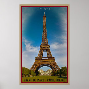 Eiffeltoren en Champ de Mars Poster