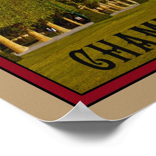 Eiffeltoren en Champ de Mars Poster (Hoek)