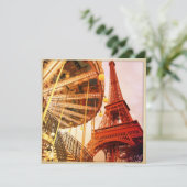 Eiffeltoren en draaimolen kaart (Staand voorkant)