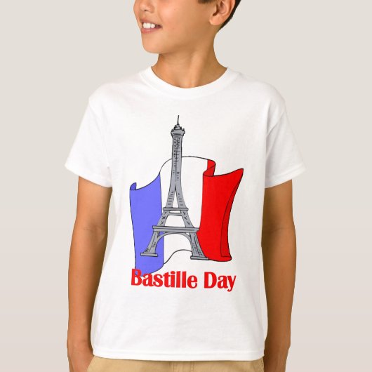 Eiffeltoren en Franse T - shirts op de dag van de (Voorkant)