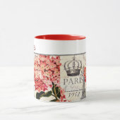 Eiffeltoren en hortensia gepersonaliseerde mok (Midden)