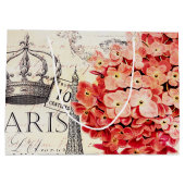 Eiffeltoren en hortensia  groot cadeauzakje (Achterkant)