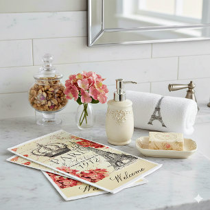 Eiffeltoren en hortensia servet