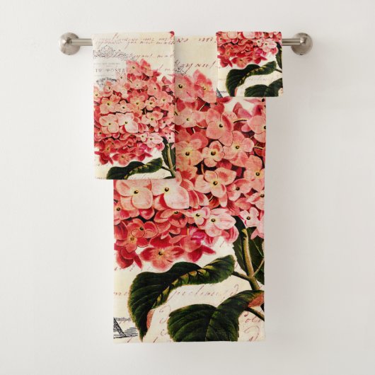 Eiffeltoren en hydrangea bad handdoek (Insitu)