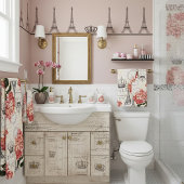 Eiffeltoren en hydrangea bad handdoek