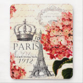 Eiffeltoren en hydrangea muismat (Voorkant)
