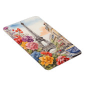 Eiffeltoren en mooie bloemen 1 magneet (Rechterzijde)