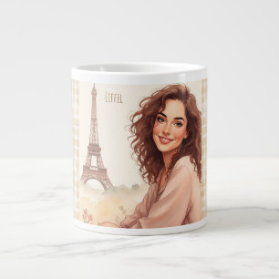 Eiffeltoren en mooie vrouwen ,Parijs, Frans Grote Koffiekop