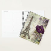  Eiffeltoren en paarse bloemen Planner (Display)