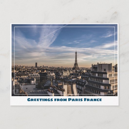 Eiffeltoren en Parijse daken Briefkaart (Voorkant)