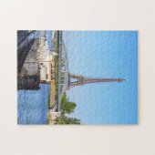 Eiffeltoren en Pont Rouelle aan de Seine rivier Legpuzzel (Horizontaal)