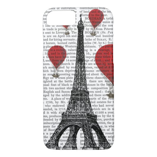 Eiffeltoren en Red Hot Air-ballonnen Case-Mate iPhone Case (Achterkant)