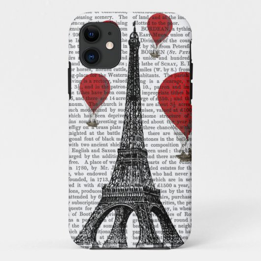 Eiffeltoren en Red Hot Air-ballonnen Case-Mate iPhone Case (Achterkant)