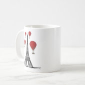 Eiffeltoren en Red Hot Air-ballonnen Koffiemok (Voorkant links)