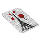 Eiffeltoren en Red Hot Air-ballonnen Magneet (Rechterzijde)