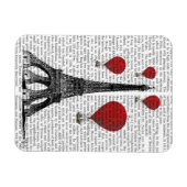 Eiffeltoren en Red Hot Air-ballonnen Magneet (Horizontaal)