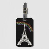 Eiffeltoren en regenboog Bagagelabel (Voorkant (verticaal))