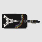 Eiffeltoren en regenboog Bagagelabel (Voorkant (horizontaal))
