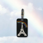 Eiffeltoren en regenboog Bagagelabel