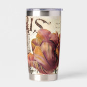 Eiffeltoren en tulp geïsoleerde drinkbeker (Links)