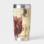 Eiffeltoren en tulp geïsoleerde drinkbeker (Achterkant)