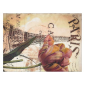 Eiffeltoren en tulp tafelkleed (Voorkant (Horizontaal))