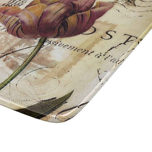 Eiffeltoren en tulpen snijplank (Hoek)