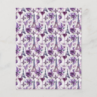 Eiffeltoren en wijn Waterverf plakboek papier